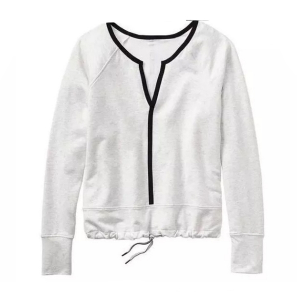 Athleta Tops - 🔵4/$50 Athleta White Heather Cinched Pullover